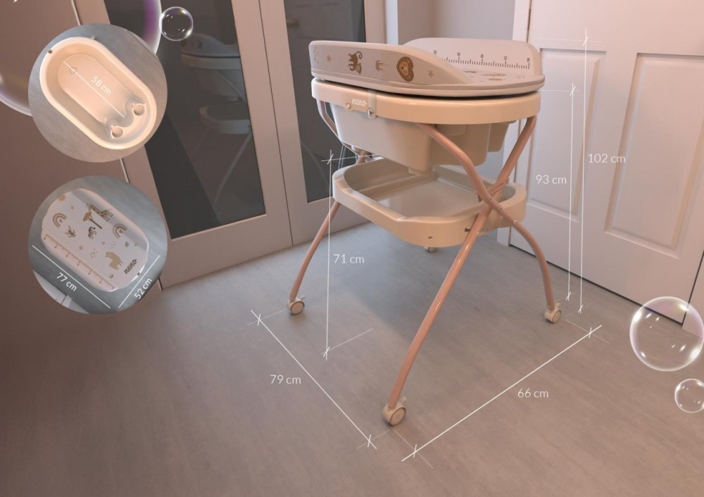 Neno Cadita 2 in 1 Breza cu salteluta de infasat