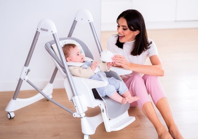 Neno Scaun de masa pentru copii Sedi gri multifunctional