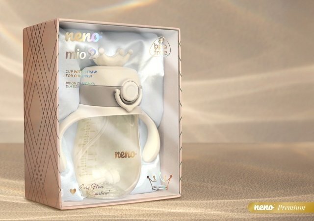 Neno Set 2 sticle pentru copii Mio cu pai