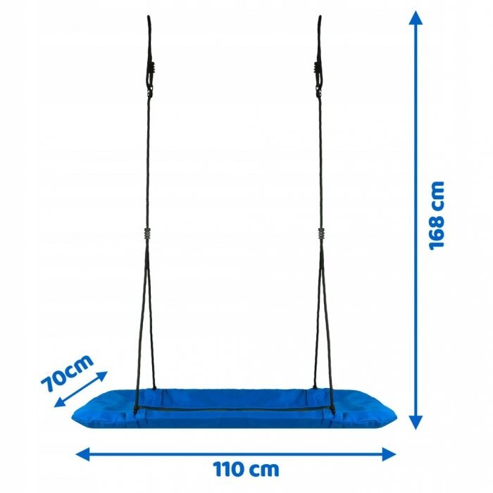 Neo Sport Leagan tip cuib pentru copii dreptunghiular XXL 110 x 70 cm 150 kg Neo-Sport Albastru