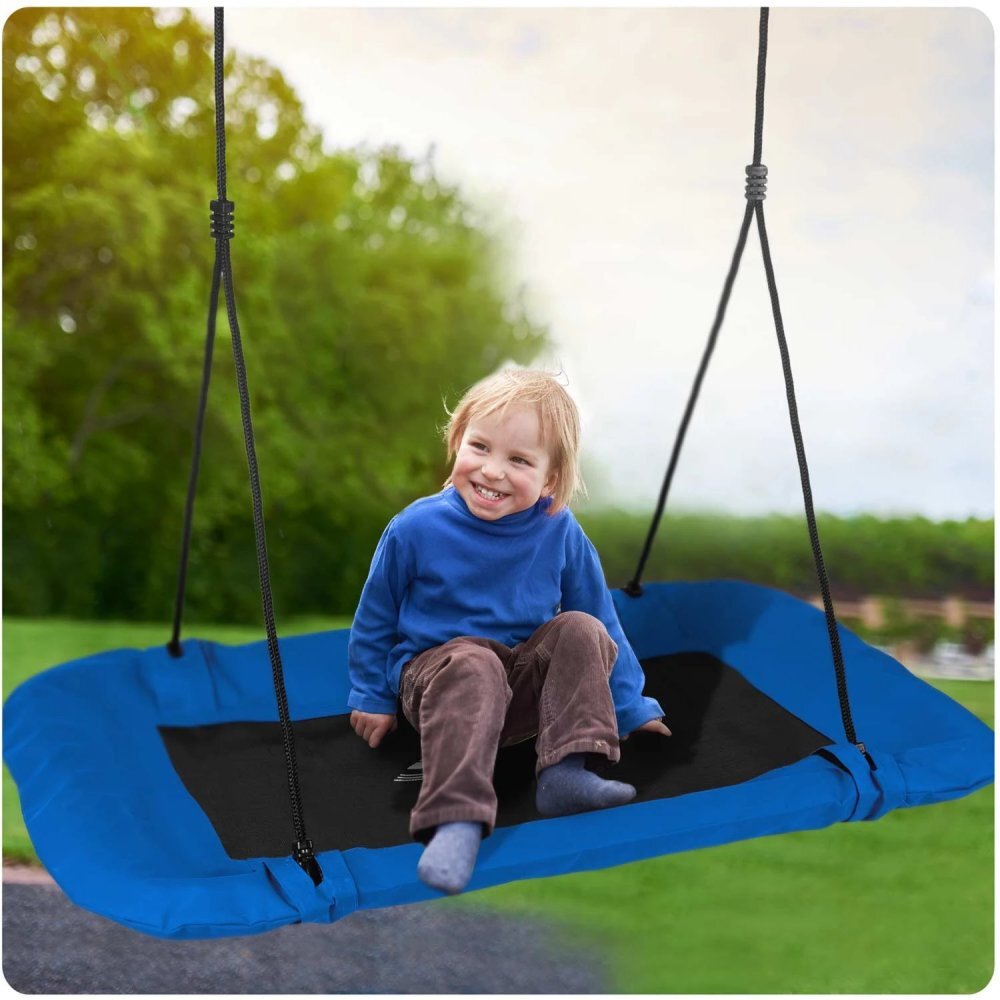 Neo Sport Leagan tip cuib pentru copii dreptunghiular XXL 110 x 70 cm 150 kg Neo-Sport Albastru