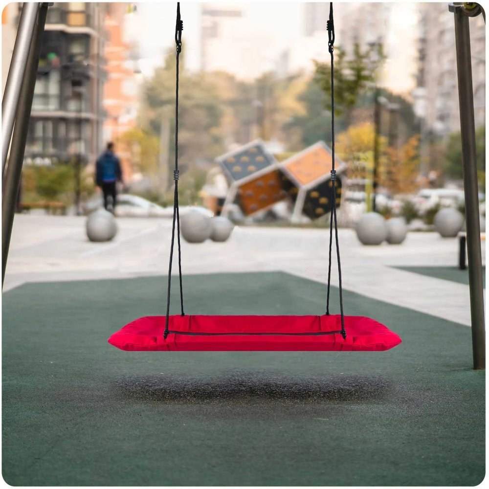 Neo Sport Leagan tip cuib pentru copii dreptunghiular XXL 110 x 70 cm 150 kg Neo-Sport Rosu