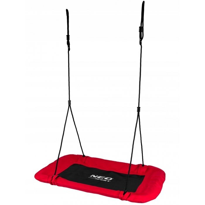 Neo Sport Leagan tip cuib pentru copii dreptunghiular XXL 110 x 70 cm 150 kg Neo-Sport Rosu
