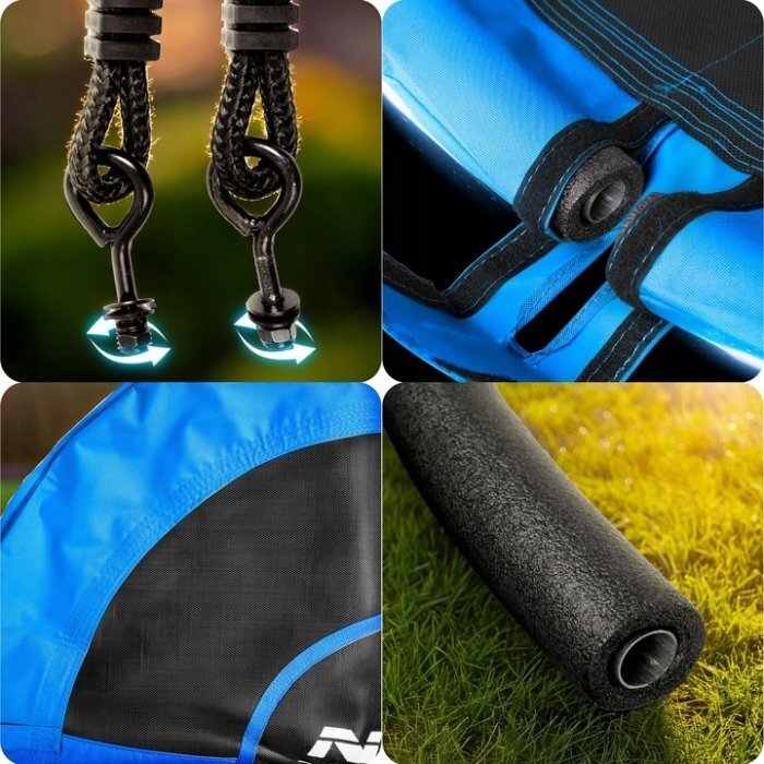 Neo Sport Leagan tip cuib pentru copii Neo-Sport 1051 Albastru XXL 110 cm material impermeabil cadru din otel greutate suportata 150 kg