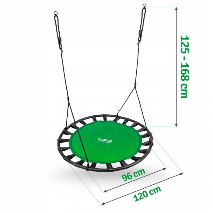 Neo Sport Leagan tip cuib pentru copii Neo-Sport 120 cm 150 kg Verde