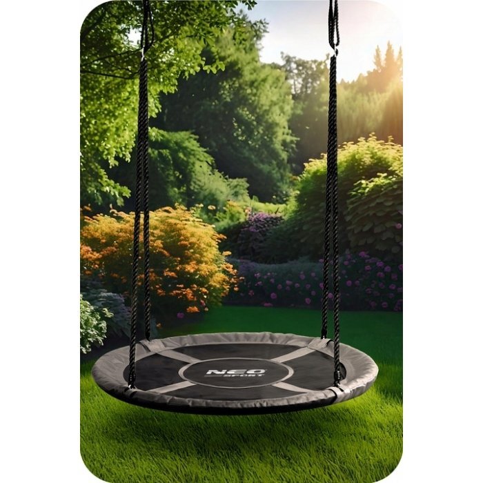 Neo Sport Leagan tip cuib pentru copii Neo-Sport Gri XXL 100 cm material impermeabil cadru din otel greutate suportata 150 kg