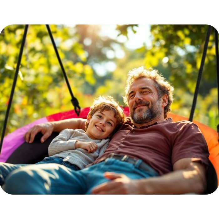 Neo Sport Leagan tip cuib pentru copii Neo-Sport Multicolor XXL 100 cm material impermeabil cadru din otel greutate suportata 150 kg