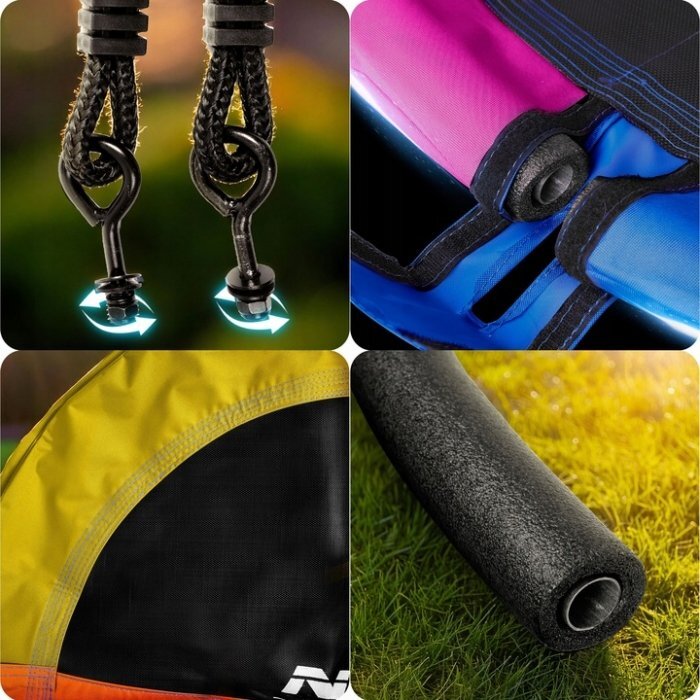 Neo Sport Leagan tip cuib pentru copii Neo-Sport Multicolor XXL 100 cm material impermeabil cadru din otel greutate suportata 150 kg