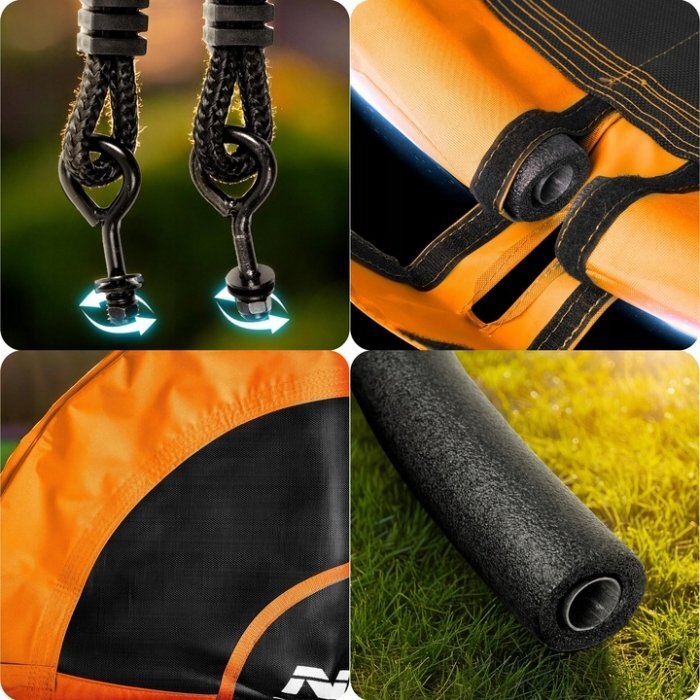 Neo Sport Leagan tip cuib pentru copii Neo-Sport Portocaliu XXL 100 cm material impermeabil cadru din otel greutate suportata 150 kg