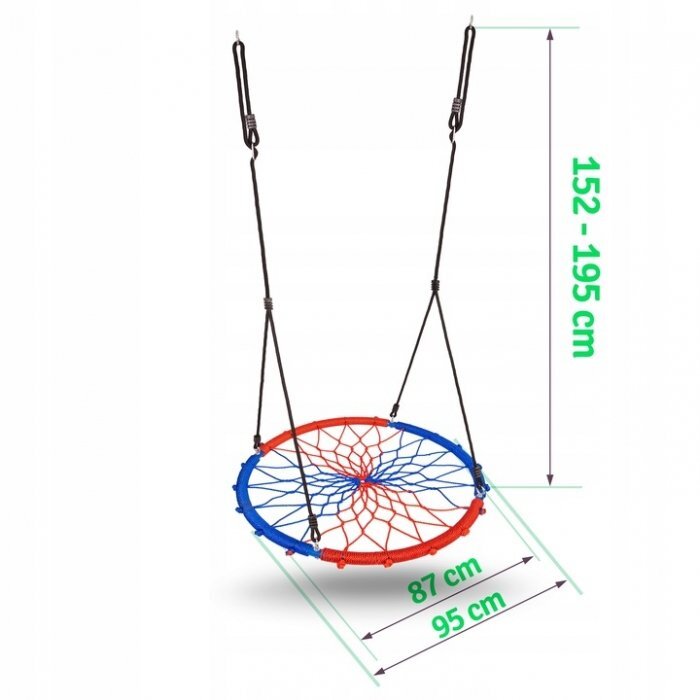 Neo Sport Leagan tip cuib pentru copii XXL 95 cm greutate admisa 150 kg Neo-Sport Rosu Albastru