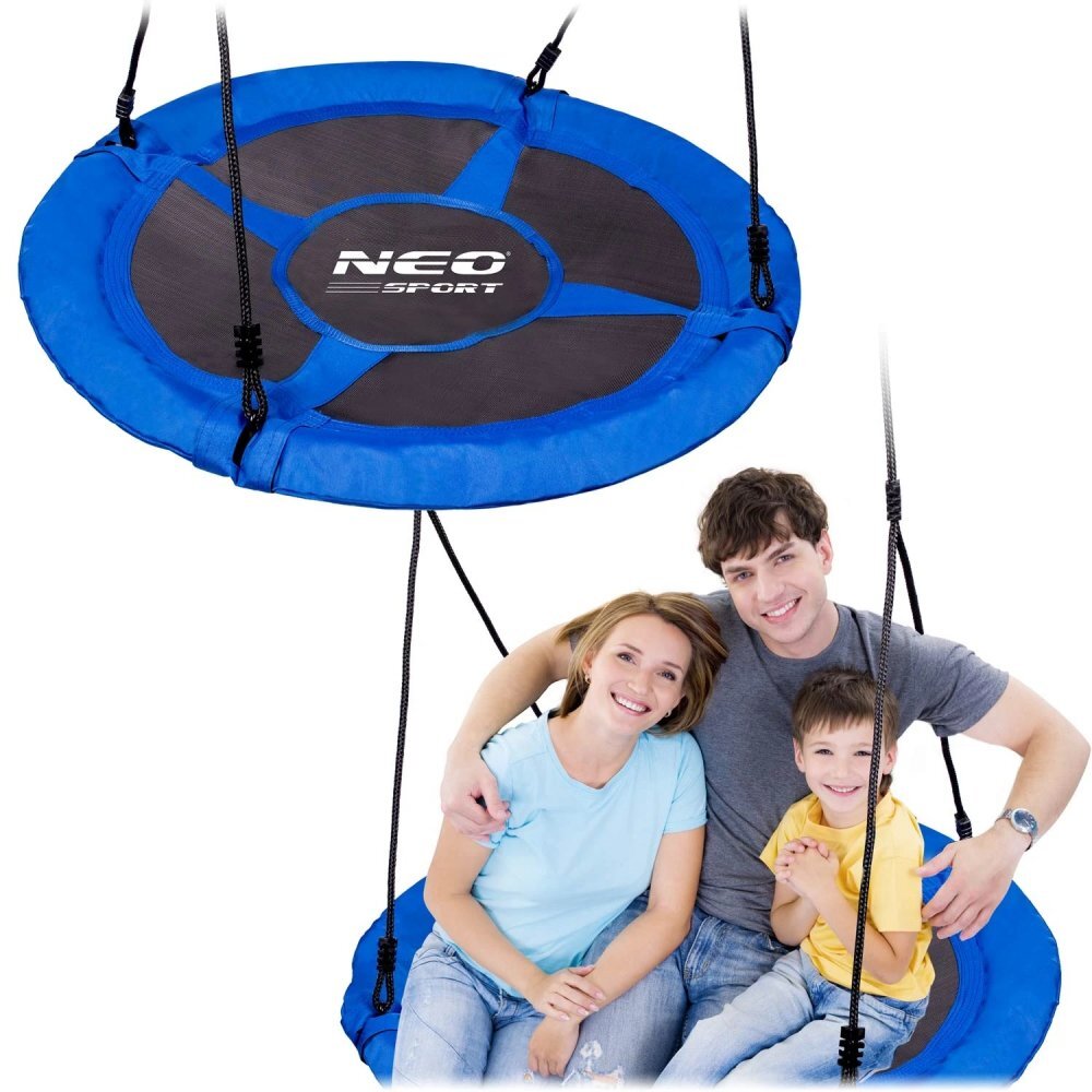 Neo Sport Leagan tip cuib pentru copii XXL 95 cmcadru din otelhusa impermeabila si rezistenta din material Oxford 600Dgreutate suportata 150 kg Neo-Sport Albastru