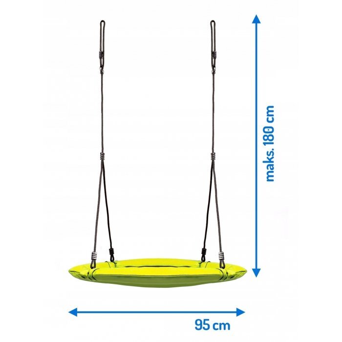 Neo Sport Leagan tip cuib pentru copii XXL 95 cmcadru din otelhusa impermeabila si rezistenta din material Oxford 600Dgreutate suportata 150 kg Neo-Sport Galben