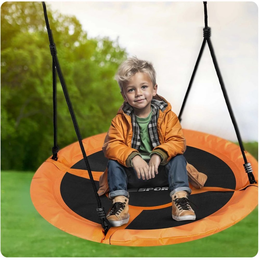 Neo Sport Leagan tip cuib pentru copii XXL 95 cmcadru din otelhusa impermeabila si rezistenta din material Oxford 600Dgreutate suportata 150 kg Neo-Sport Portocaliu
