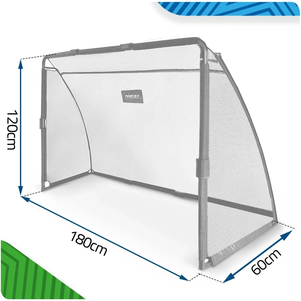 Neo Sport Poarta mare de fotbal premium 180x60x120 cm cu cadru solid din otelplasa durabilamontaj rapid