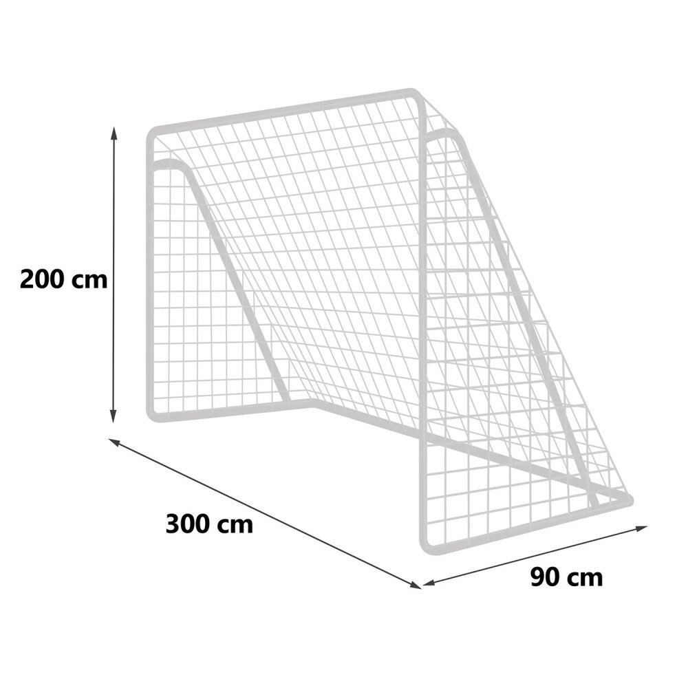 Neo Sport Poarta mare pentru fotbal Neo-Sport 300x120x90 cmcu cadru din otelplasa rezistenta6 ancore de montare incluse