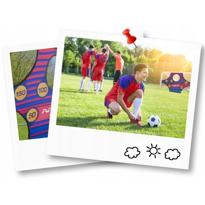 Neo Sport Poarta mare pentru fotbal Neo-Sport cu covoras numerotat 215x76x153 cm