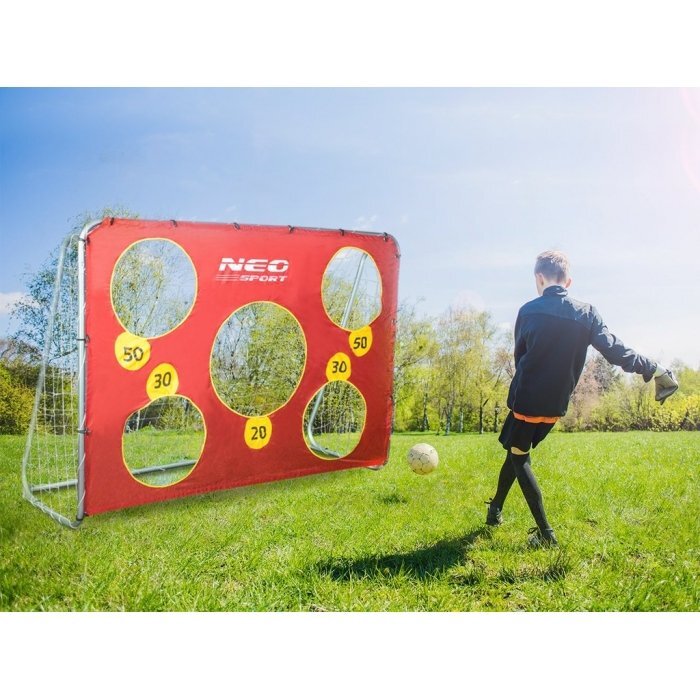 Neo Sport Poarta mare pentru fotbal Neo-Sport cu covoras numerotat 215x76x153 cm