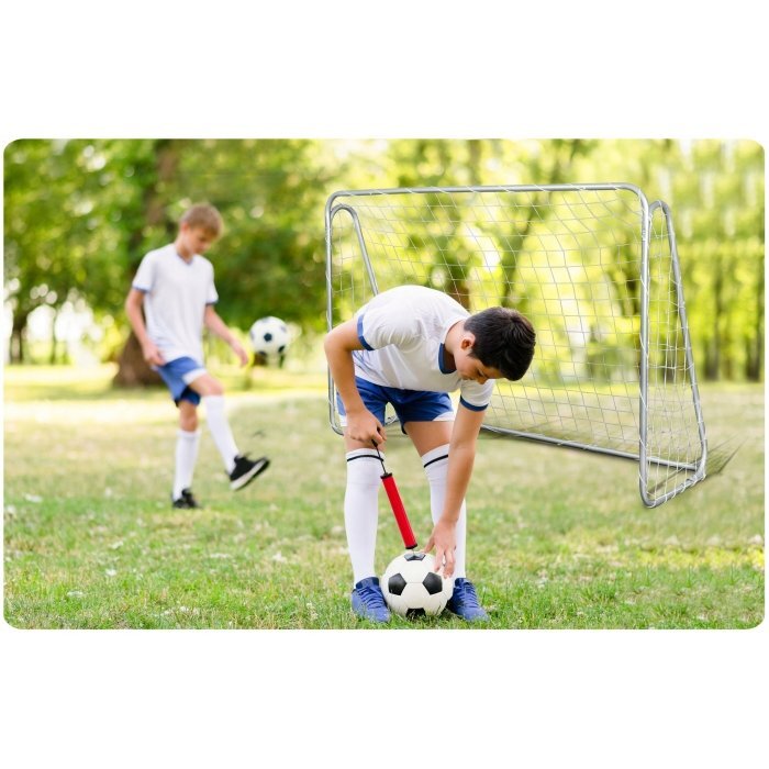 Neo Sport Poarta mare pentru fotbal Neo-Sport cu covoras numerotat 215x76x153 cm