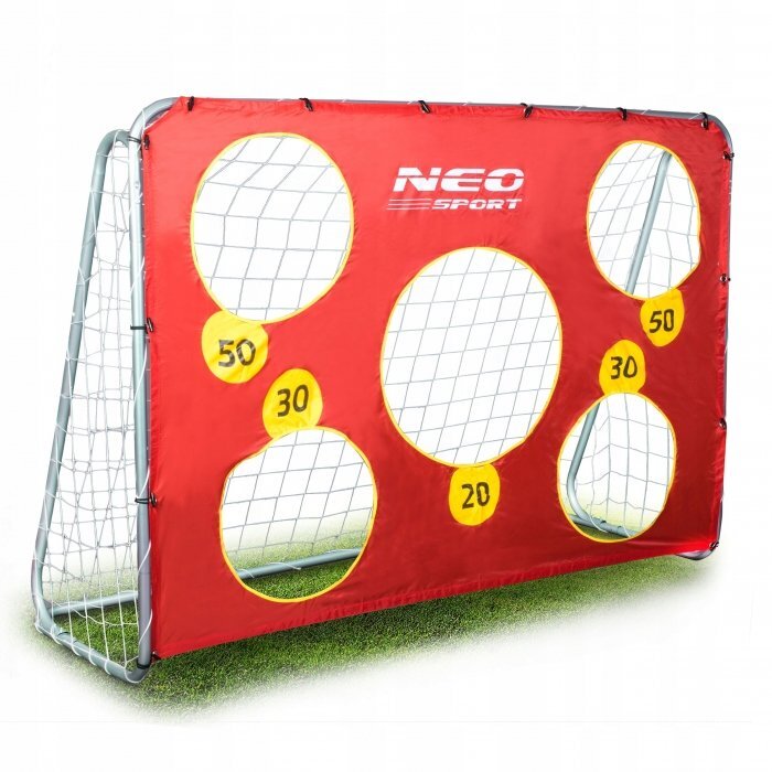 Neo Sport Poarta mare pentru fotbal Neo-Sport cu covoras numerotat 215x76x153 cm