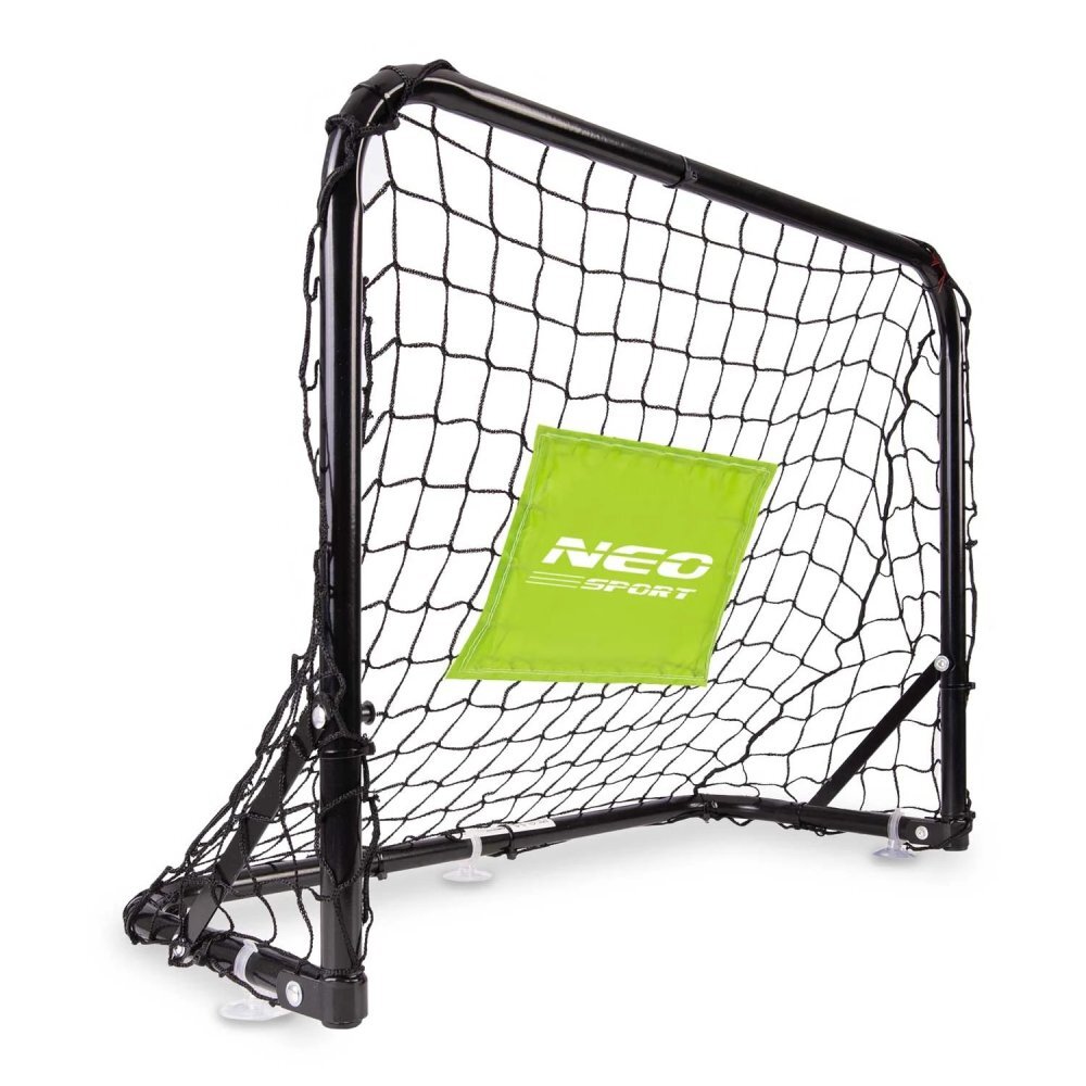 Neo Sport Set 2 porti de fotbal pentru copii 60x45x25cm din metal cu plasa rezistentamingie si ancore de fixare incluse