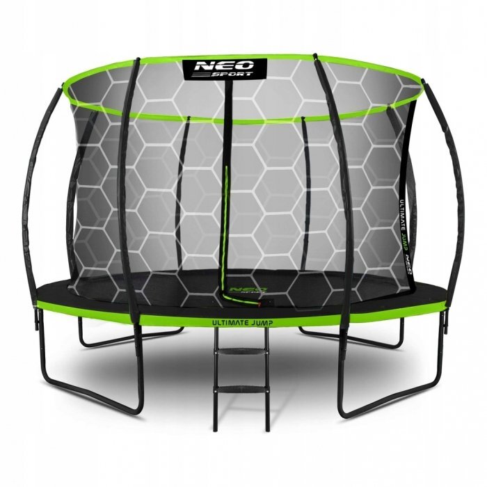 Neo Sport Trambulina de gradina cu plasa interioara 374 cm Neo-Sport NS-12C221 Verde