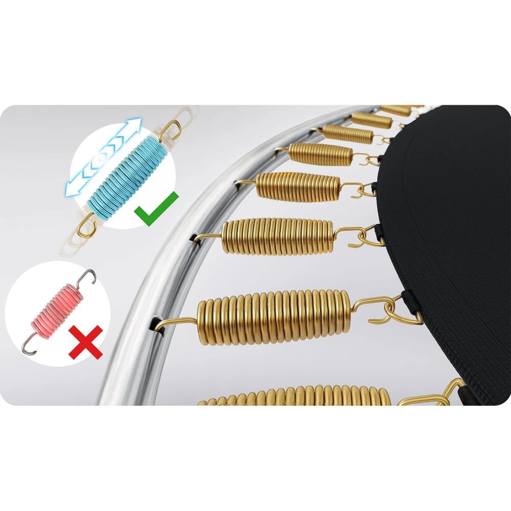 Neo Sport Trambulina de gradina pentru copii Neo-Sport Comb 252cm 8ftcu Scara si Plasa interioara Stalpi metalici cu protectie din burete Intrare cu fermoar si catarama Covoras impermeabil flexibil