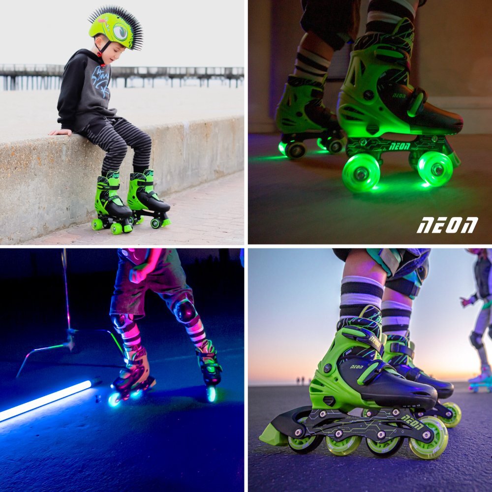 Neon Role 2 in 1 Combo Skates marime 34-37 green