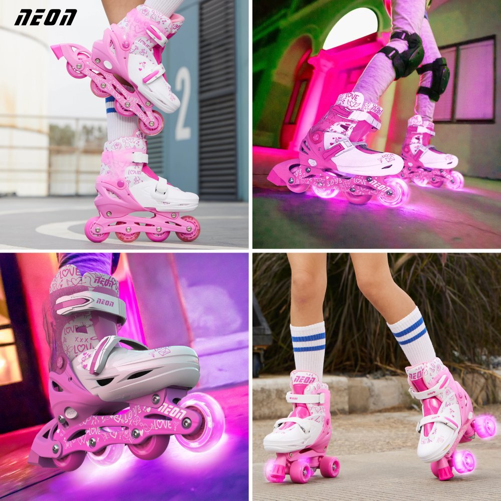 Neon Role 2 in 1 Combo Skates marime 34-37 pink