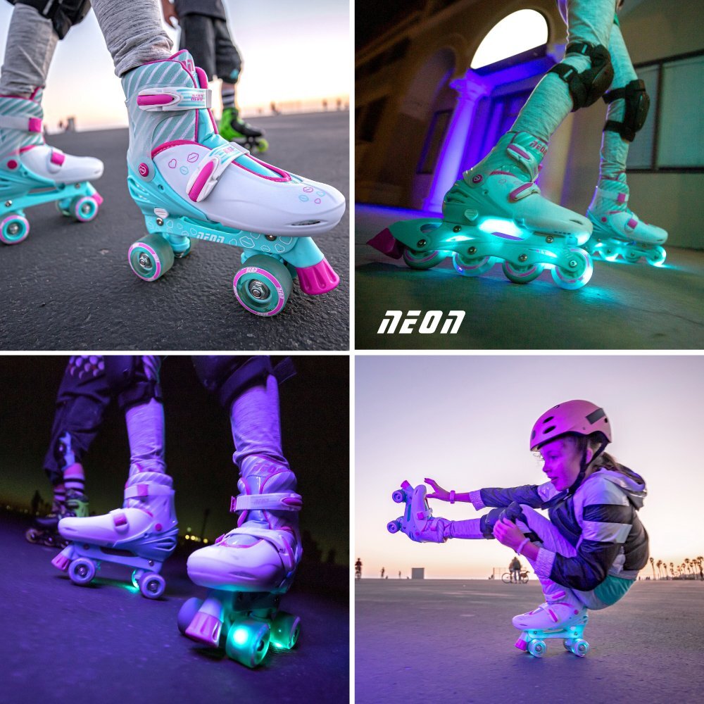 Neon Role 2 in 1 Combo Skates marime 34-37 teal pink