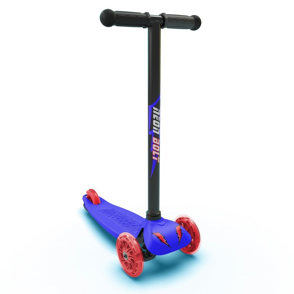 Neon Trotineta cu 3 roti Bolt blue roti Led greutate admisa 25 kg