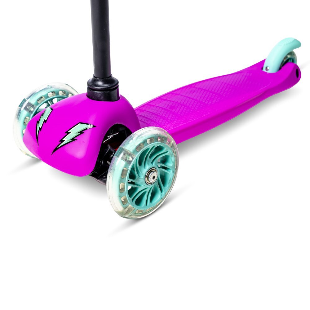 Neon Trotineta cu 3 roti Bolt pink roti Led greutate admisa 25 kg
