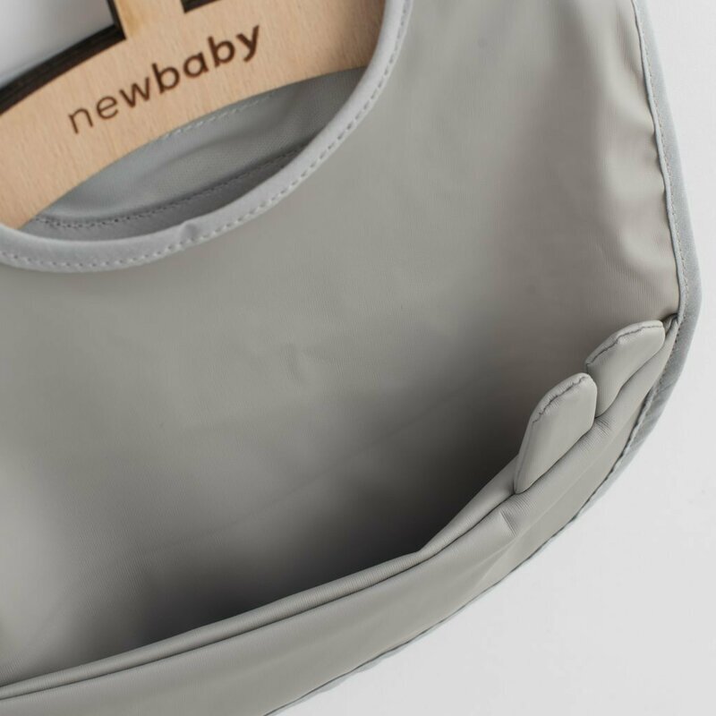 New Baby Baveta lavabila Grey 35x45 cm