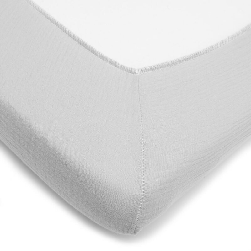 New Baby Cearceaf cu elastic din bumbac 90x150 cm grey