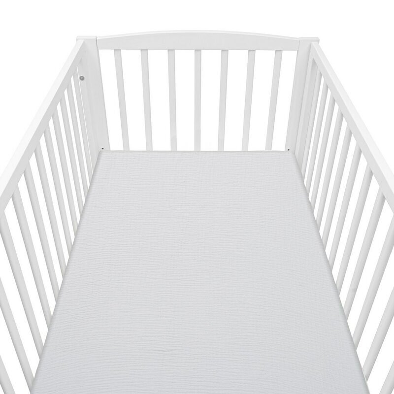 New Baby Cearceaf cu elastic din bumbac 90x150 cm grey
