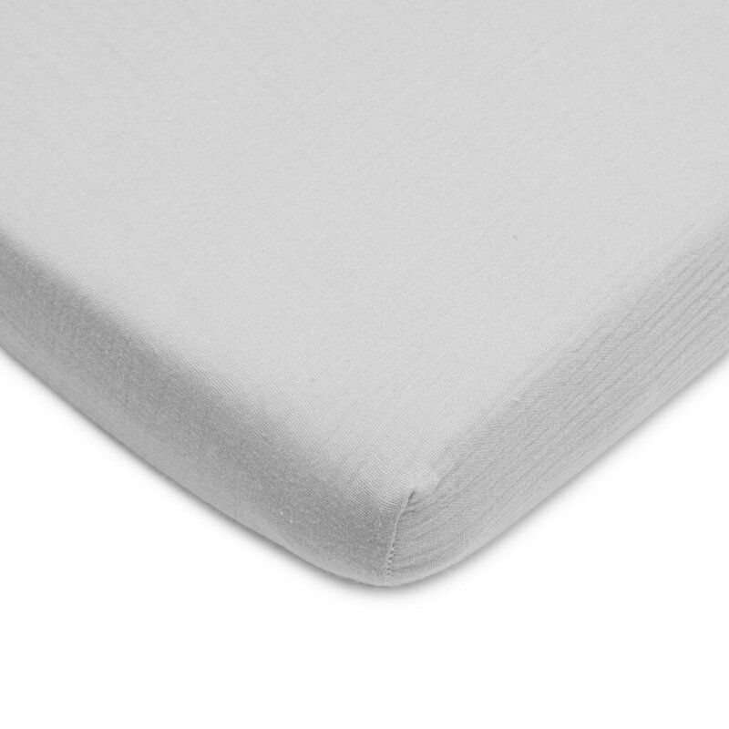 New Baby Cearceaf cu elastic din bumbac 90x150 cm grey