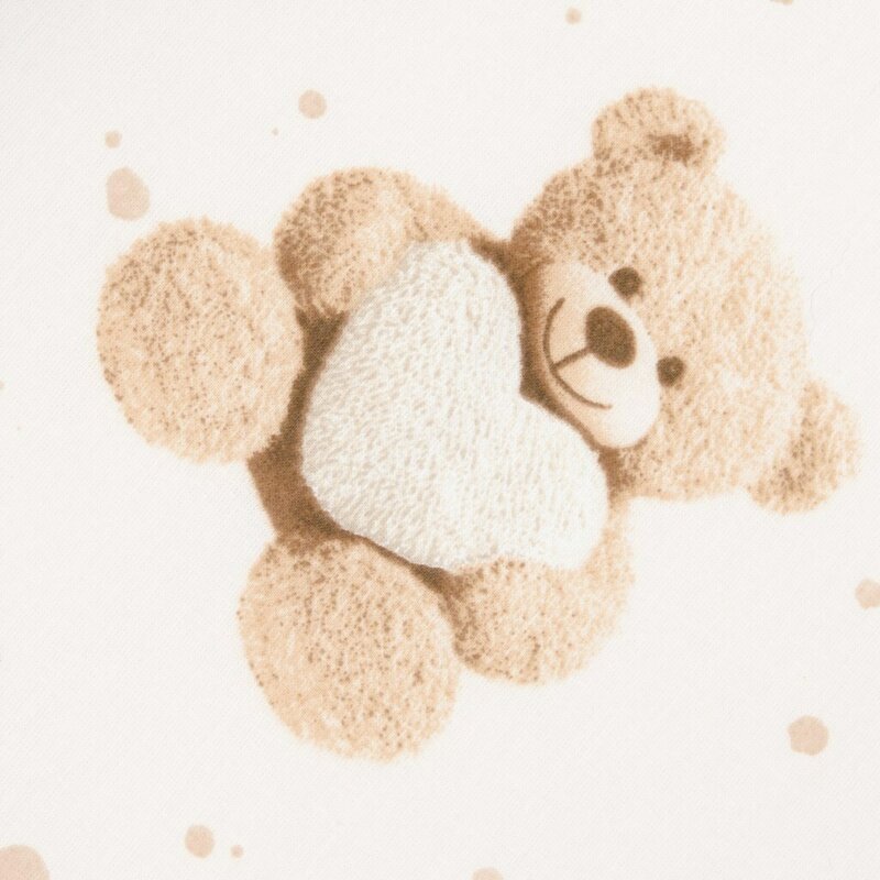 New Baby Cearceaf cu elastic Teddy bear beige din bumbac pentru landou 35 x 75 cm