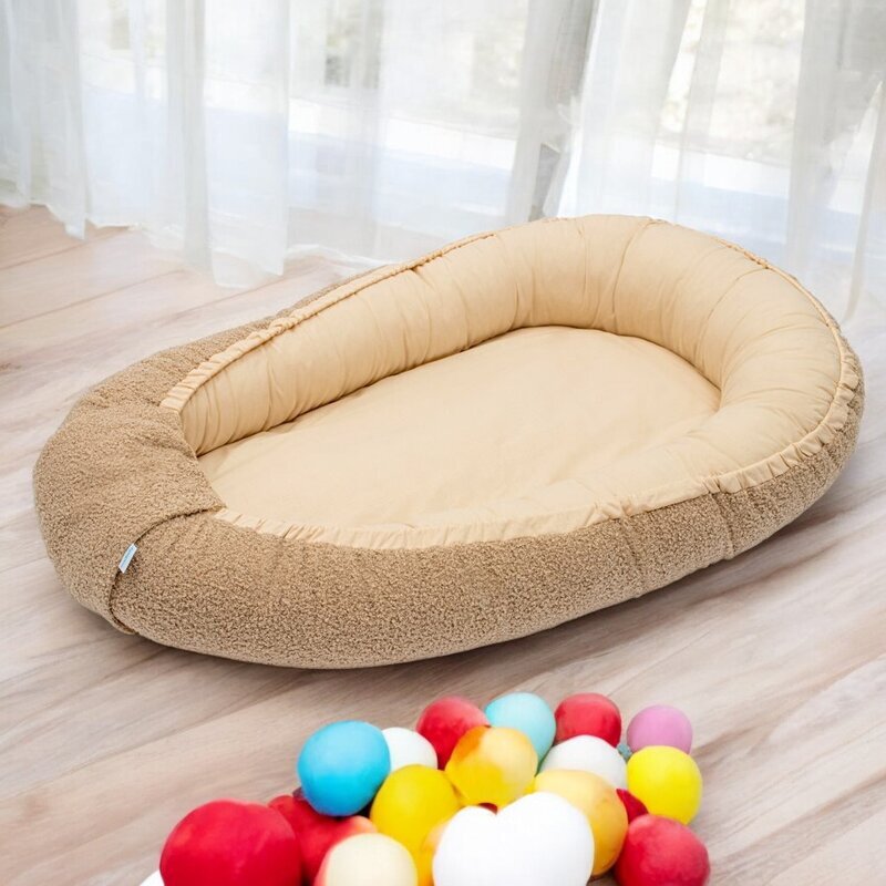 New Baby Cosulet bebelus 80x50 cm Baby Nest dark beige