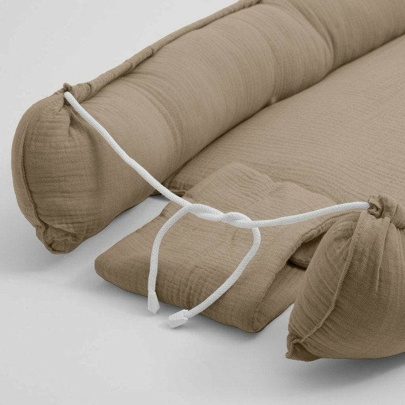 New Baby Cosulet bebelus Baby Nest 80 x 50 cm din muselina beige