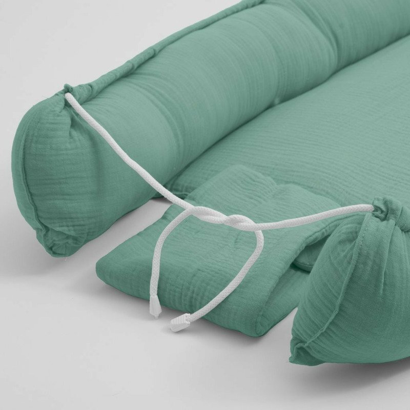 New Baby Cosulet bebelus Baby Nest 80 x 50 cm din muselina green