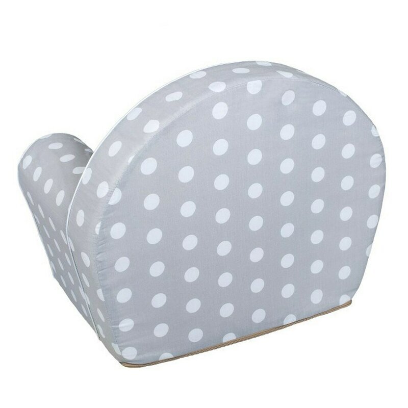 New Baby Fotoliu din burete 42x53 din spuma cu husa din bumbac 9 luni-5 ani Zebra Grey