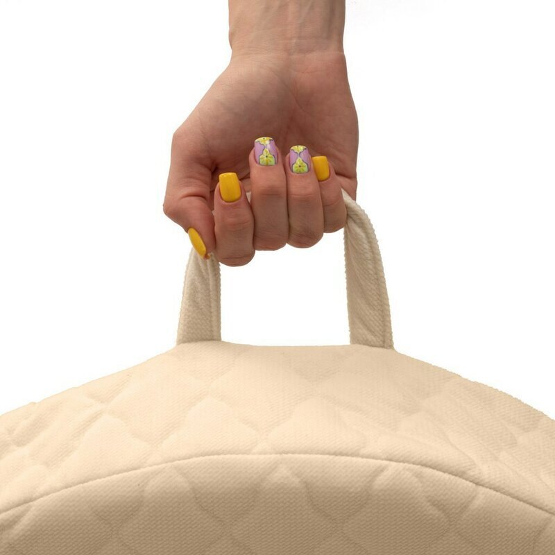 New Baby Fotoliu din burete Clouds cu buzunar lateral Beige