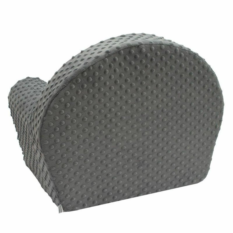 New Baby Fotoliu din burete din tesatura minky Cute Family Gray