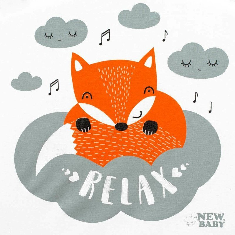 New Baby Fotoliu din burete din tesatura minky Fox Gray