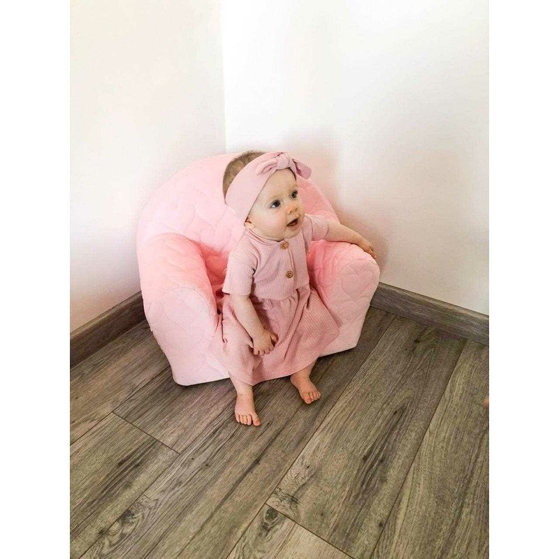 New Baby Fotoliu din burete hearts pink