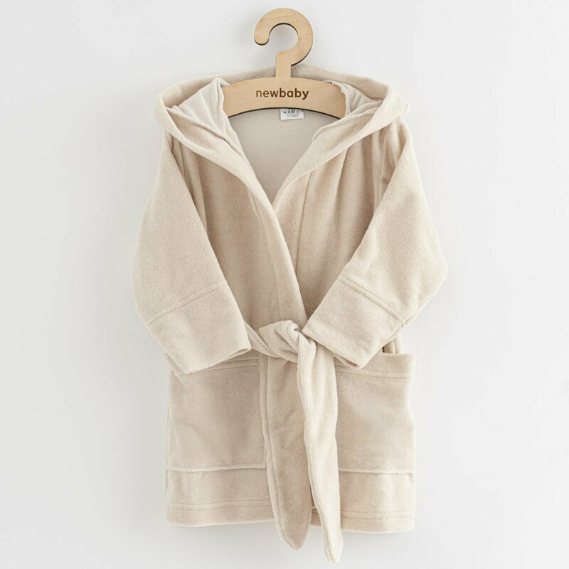 New Baby Halat de baie pentru copii marime 104110 din bumbac beige