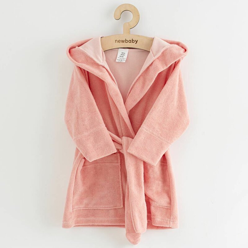 New Baby Halat de baie pentru copii marime 104110 din bumbac pink