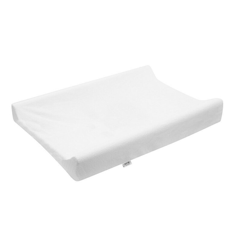 New Baby Husa pentru saltea de infasat 50x70 cm cu banda elastica Bumbac terry white