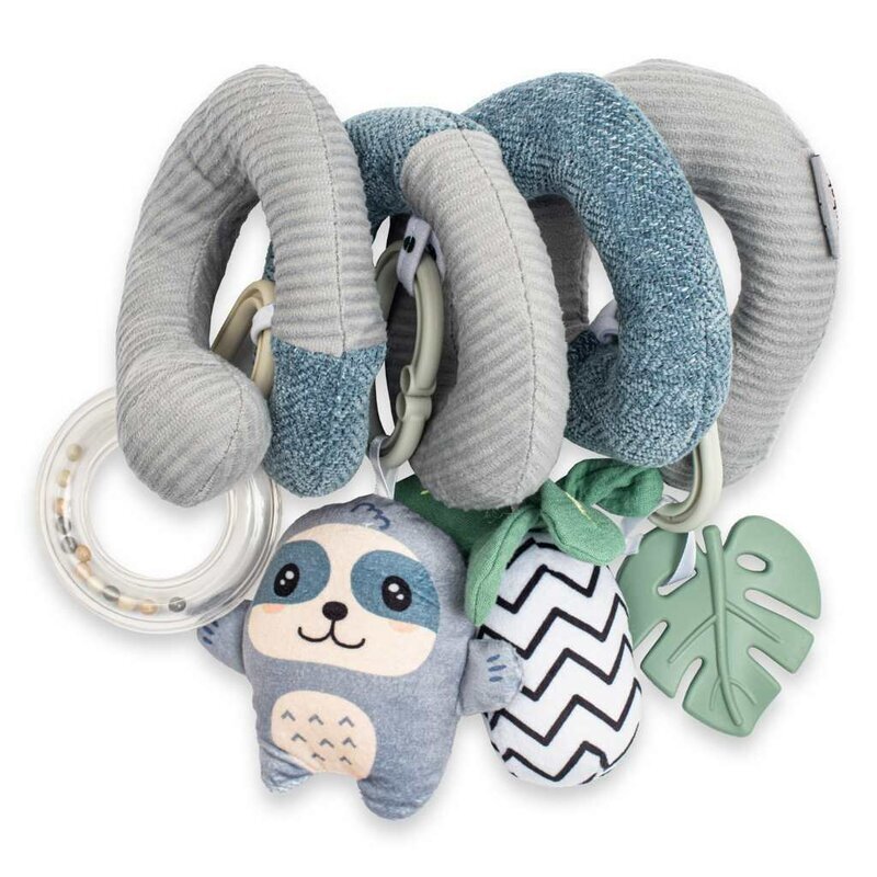 New Baby Jucarie interactiva spirala Lenes pentru patut sau carucior fara BPA 0 luni+ multicolor