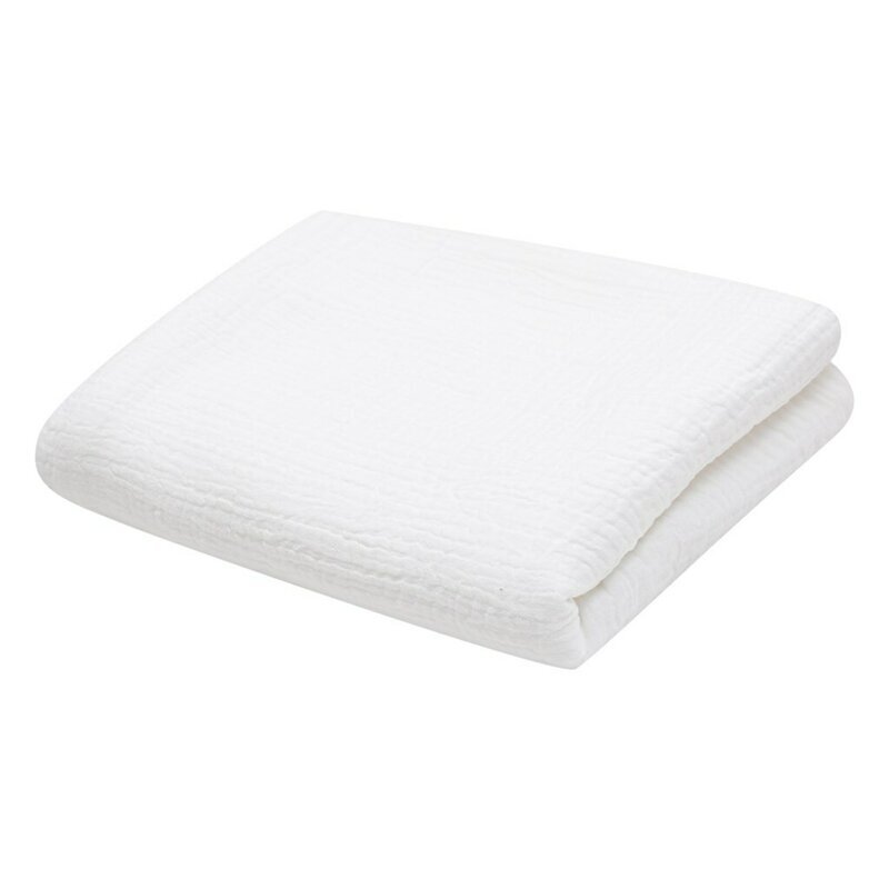 New Baby Paturica bebe 70x100 cm din muselina 100 bumbac alb