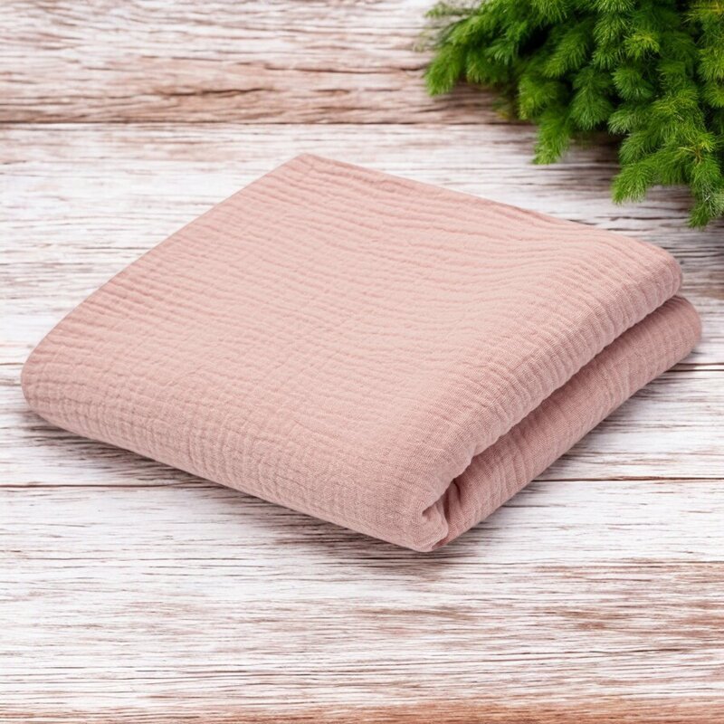 New Baby Paturica bebe 70x100 cm din muselina pink